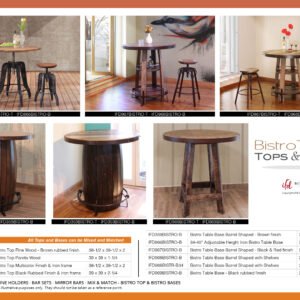 Bistro Tables Tops and Bases f21